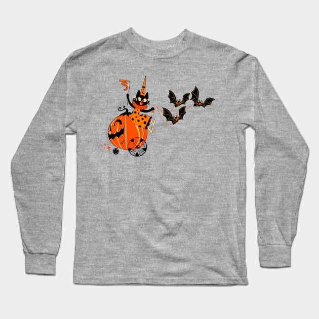 Halloween Vintage Carriage Long Sleeve T-Shirt by Hillopurkki